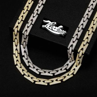 China Hiphop Iced Out Hop VVS Moissanite Cuban Link Chain Sterling Silver New Design Hip Jewelry 925 for sale