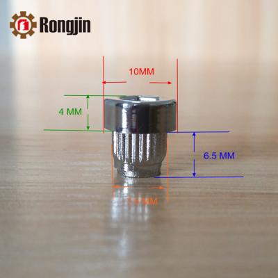 China Inner Hex Inner Hex Wheel Plastic Rivets With Upper Diameter 10MM Bottom Diameter 7.5MM for sale