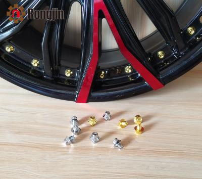 China ABS Plastic Car Decoration Parts Chrome Gold Plating Plastic Rivets Roll D-010 for sale