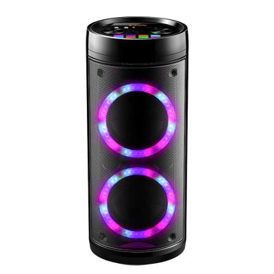 China Yes Private Design Hot Selling Dual 6.5 Inch Colorful RGB Lights Wireless Party Speaker With Colorful LED Button for sale