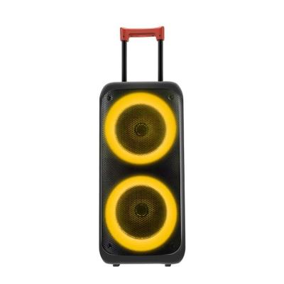 China Yes 2022 New Dual 8inch Woofer Speakers Karaoke Speakers With Different Color BT Instant Light Wireless Party Speakers for sale