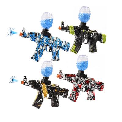 China Summer Funny Game Freeze Ball Gun AKM-47 Electric Automatic Splat Toy Guns Splash Ball With Water Beads Glasses For Shooting Games for sale