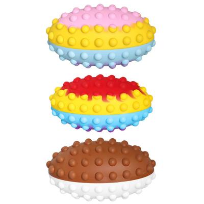 China American Football Noise Squeeze Ball Silicone Restless Person Anti Squeeze 3D Snap Sensory Toys Stress Footballs For Kids Adults for sale