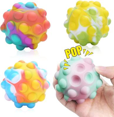 China Eco-friendly Material Noise Ball Wiggle Toy Push Bubble Toys 3D Squeeze Balls Portable Anti Stress Sensory Game Stress Balls For Kids Adults for sale