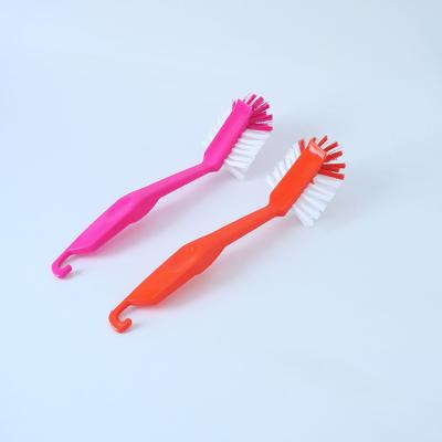 China Sustainable Plastic Dish Printed Brush Household Cleaning Dish Cleaning Brush Plastic Pot Brush for sale