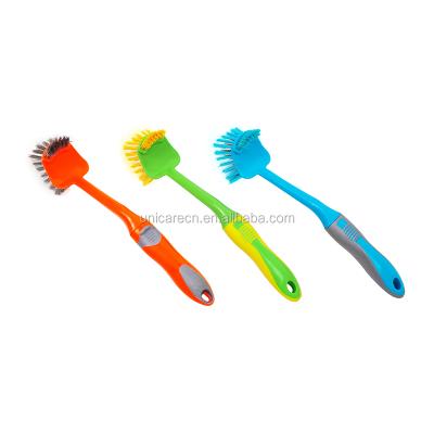 China Factory Supply Durable Plastic Kitchen Cleaning Brush Dish Brush With Long Handle for sale