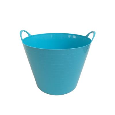 China Wholesale Sustainable 40L Supermarket LDPE Plastic Bucket With Handle for sale