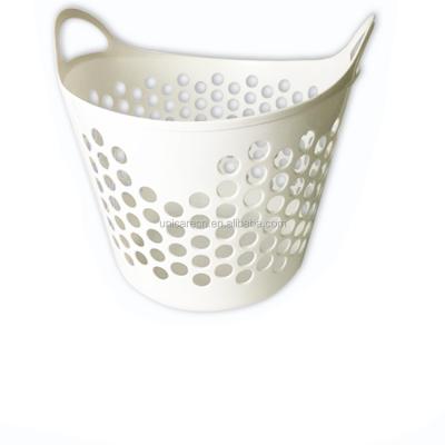 China Sustainable New Style Plastic Laundry Basket With Handle for sale