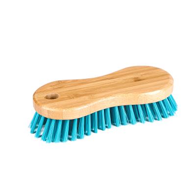 China Sustainable Bamboo Oval High Quality Eco-friendly Natural Cleaning Scrub Brush For Shoe Bathroom Kitchen Home Corner Floor for sale