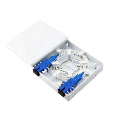 China 3.1 x 2.0 mm Wall Outlet 2 Left Core Indoor Cable 2 Fiber FTTH SC/LC Indoor Fiber Management Box for sale