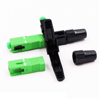 China Indoor SC APC Fiber Optic Fast SC APC Drop Cable Connector Quick Connector for sale