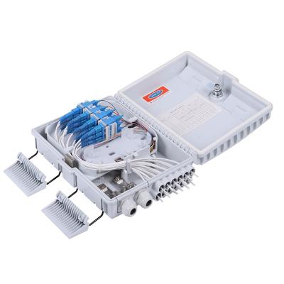 China Factory sale 12 cassette type FTTH FTTB FTTX network direct white fiber optic splitter distribution ports FTTH box NAP CTO terminal box for sale