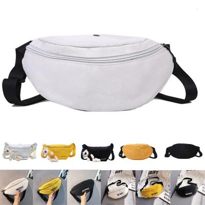 China Casual Fashion Canvas Bag Women Chest Bag One Shoulder Crossbody Fanny Pack Fanny Pack Mobile Phone Bag for sale