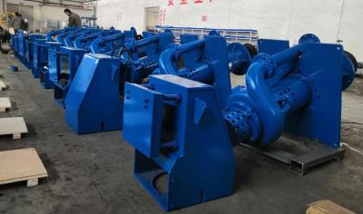 China Wet Pit Slurry Pump with Vertical Shaft High Chrome A49 Blue Color RAL5015 in Steel Pallet for sale