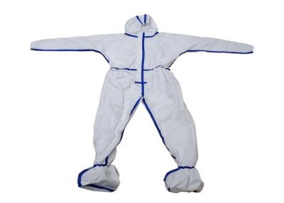 China Isolation Flame Retardant Disposable Coveralls , White Breathable Disposable Coveralls for sale