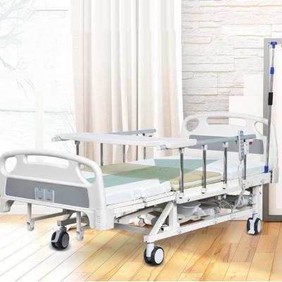 China Foldable Guardrail Hospital Patient Bed With Turn Over Side Rails for sale