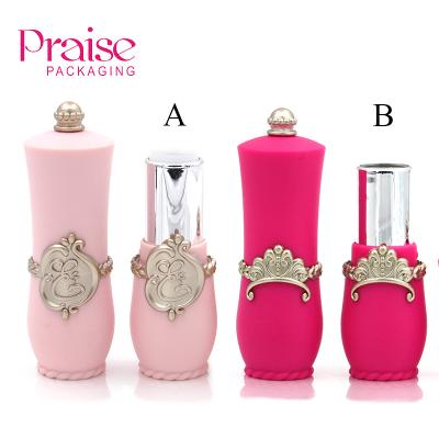 China Wholesale Empty Makeup Lipstick Container Stain,Princess Style Plastic Cosmetic Empty Lipstick Tube Container Packaging for sale