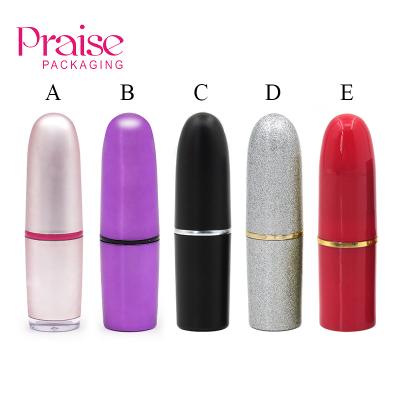 China Wholesale Custom High Quality LOGO Pattern Fashion Makeup Lipstick Ball Shape Empty Lipstick Tube For Women Cosmetic Plastic Packaging for sale