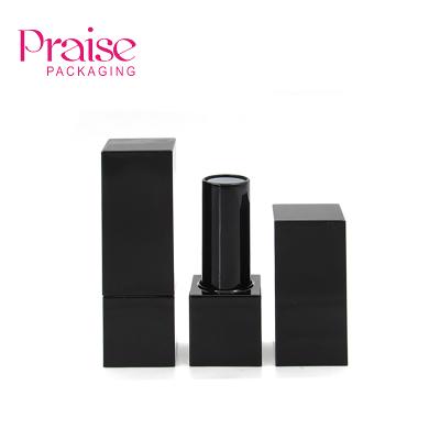 China Cosmetic wholesale spot, MOQ is 50, hot sale square makeup empty magnetic lipstick tube container plastic packaging for sale