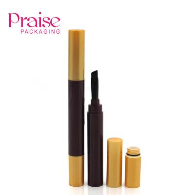 China Cheap Price Custom Cosmetic Makeup Processing Empty Round Eyebrow Dye Tube, Plastic Cosmetic Packaging Eyebrow Cream Tube With Brush for sale