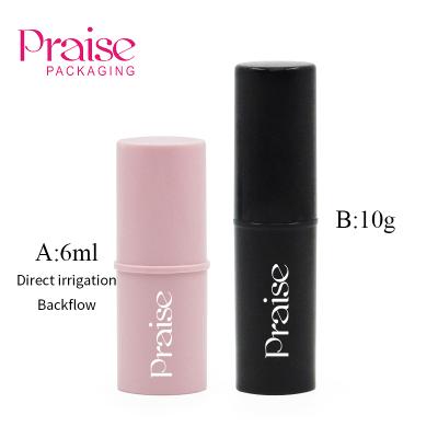 China Custom fashion cosmetics container and packaging 6ml/10g round plastic stick container base tube concealer pencil low minimum quantity for sale