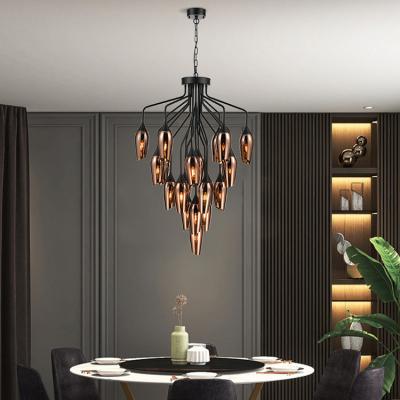 China Good Price Contemporary Style Indoor Decorative Iron E14 40W Glass Italian Chandelier Great For Home for sale