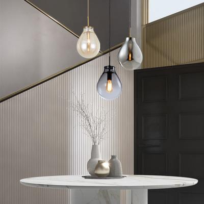 China Home Indoor Vintage Glass+iron 110-220V 40W E27 Vintage Glass Ball China Supplier Mid Western Style Pendant Light Decorative Clear Kitchen for sale