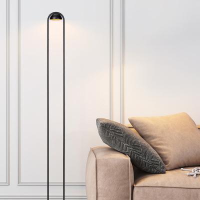 China Smart Dimming New Product Contemporary Style Living Room Home Indoor Decor 7W Smart Dimmable Hand Field Sensor Lighting Floor Standing Lamp Black for sale