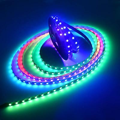 China Best decoration outdoor smart ws2811 rgb color adjustable strip led light ce rohs dc12v dc24v led strip light 2020 sync with music for sale