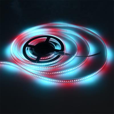 China Theme park smart worldsemi ledtape 1m ws2812b led strip ip65 dreamy slim color ws2815 5050 12v rgb led strip light with connector for sale