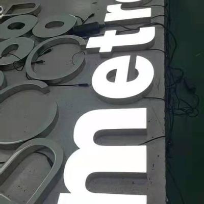 China Buildings Bobcat Custom Electronic Epoxy Resin Trimless Channel Letters Logo Interior 3d Led Shop Sign for sale