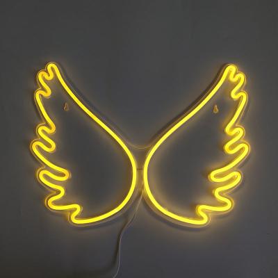 China Projection Bobcat Drop Shipping LED Illuminated Logo Acrylic Wing Love Wedding Custom Neon Signs Word Lights For Home Bar for sale