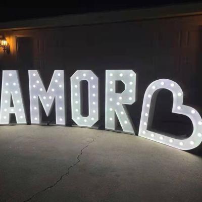 China Buildings Bobcat Romantic Valentine's Day Proposal Confession LOVE Bulb Word Marquee Customs Lead Letter for sale