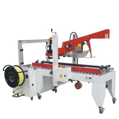 China Food Carton Sealing PP Packing Belt Machineautomatic Folding Lid Seal All-in-one Sealing Machine for sale