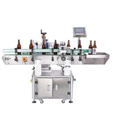 China Full automatic bottle labeling machine food round bottle label red wine round bottle labeling machine for sale