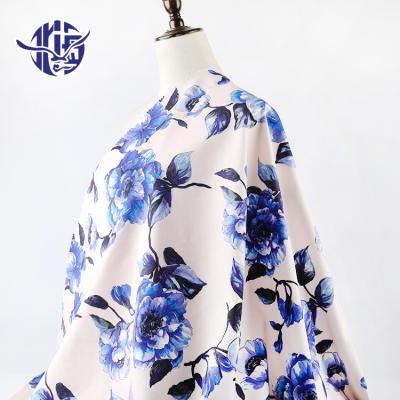 China Fast Delivery Tear-Resistant Floral Spandex Satin Shirt Garment Fabric Printed Cotton for sale