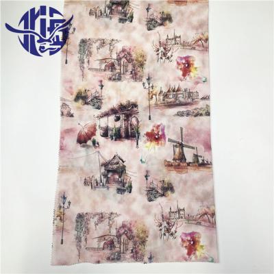 China 100% Spun Rayon Fabric Country House Viable Digital Printed Graphics For Apparel Fabrics for sale