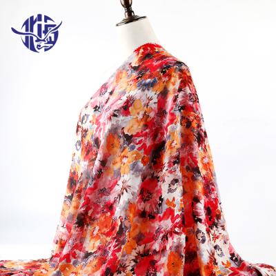 China 2020 New Arrival Viscous Rich Rayon Tear-resistant Crepe Fabric Floral Printing for sale