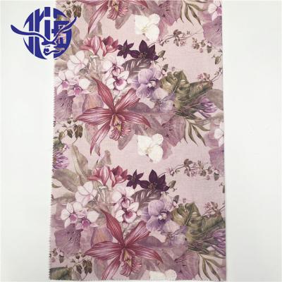 China Viable digital printed flowerprint rayon canvas fabric custom digital fabric for apparel for sale