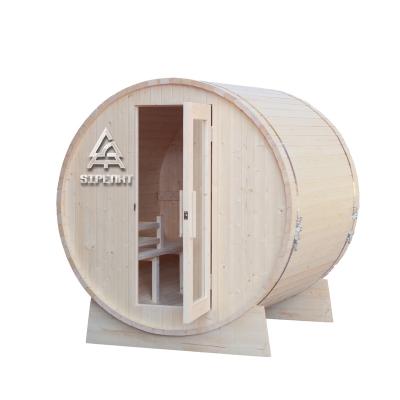 China Modern Outdoor Sauna 1800*1800MM Suana Room Spruce Outdoor Steam Bath High End Seepex Custom for sale