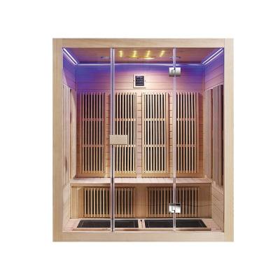 China Computer Control Panel Fashion Style Hemlock or Flawless Solid Woodland Far Infrared Steam Bath for Villa for sale