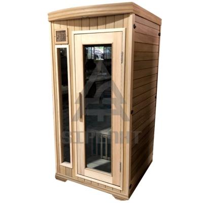 China Sales Modern Hemlock Factory Solid Woodland Sauna Far Infrared Steam Bath For Villa Or Hotel for sale