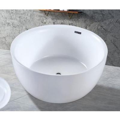 China Indoor Modern High Quality Home Bathtub Fashion Round White Acrylic Tubs for sale