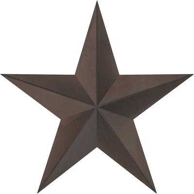 China Europe Americana Rustic Farmhouse Hanging Metal Barn Star Dimensional Shabby Chic Distressed Wall Decor for sale