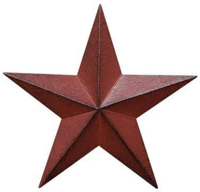 China Europe Handcrafts Primitive Americana Metal 3D Star Barn Wall Decor Vintage Rustic Country Patriotic Star Home Decor for sale