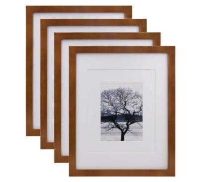 China Handmade Custom Sizes 11x14 Brown Solid Wood Picture Frames For Table Top Display And Wall Rack for sale