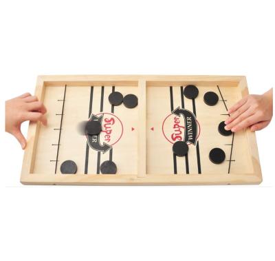 China Large Handmade Funny Fast Slingshot Game Table Battle Winner Puck Board Game Wooden Paced Foosball Sling Desktop Board Games for sale