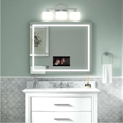 China Stainless Steel Illuminated Sight LED Light Smart Bathroom Mirror for sale