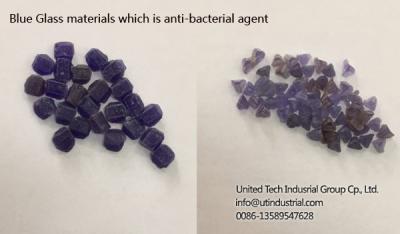 China anti-bacterial agent, white powder, anti-bacterial materials used in the plastic contact manufacture, blue glass granule for sale