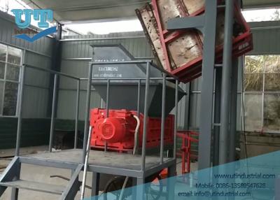 China Harzarous Waste Processing System, metal paint barrel shredder, bio-medical waste shredder,equiped with elevator for sale